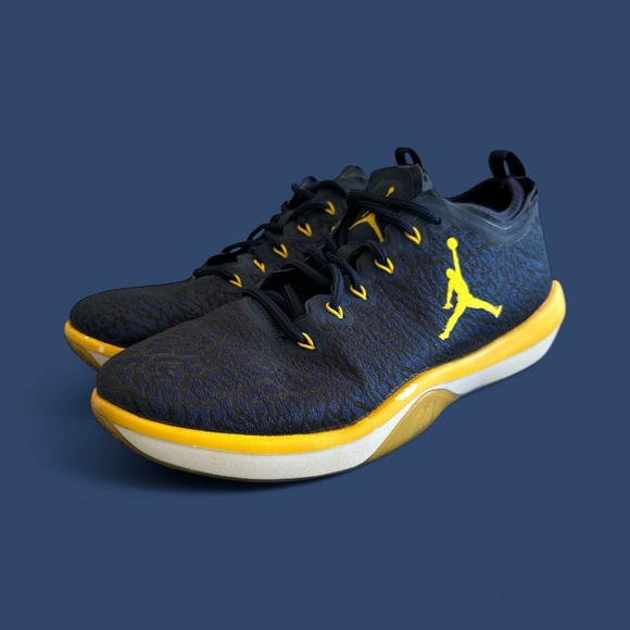Air Jordan Trainer 1 Low Michigan Wolverines Midnight Blue Yellow Sneakers 11.5 - Picture 1 of 12